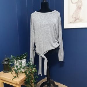 Slouch, soft gray sweater